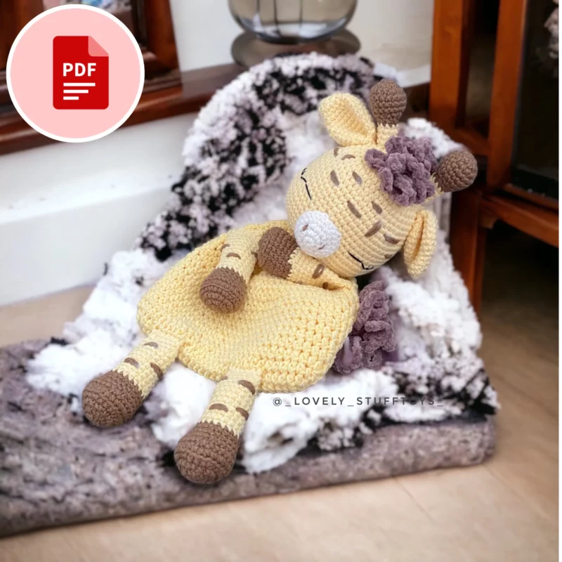 Żyrafka Toro - mini kocyk - szydełkowy wzór - PDF po polsku i angielsku