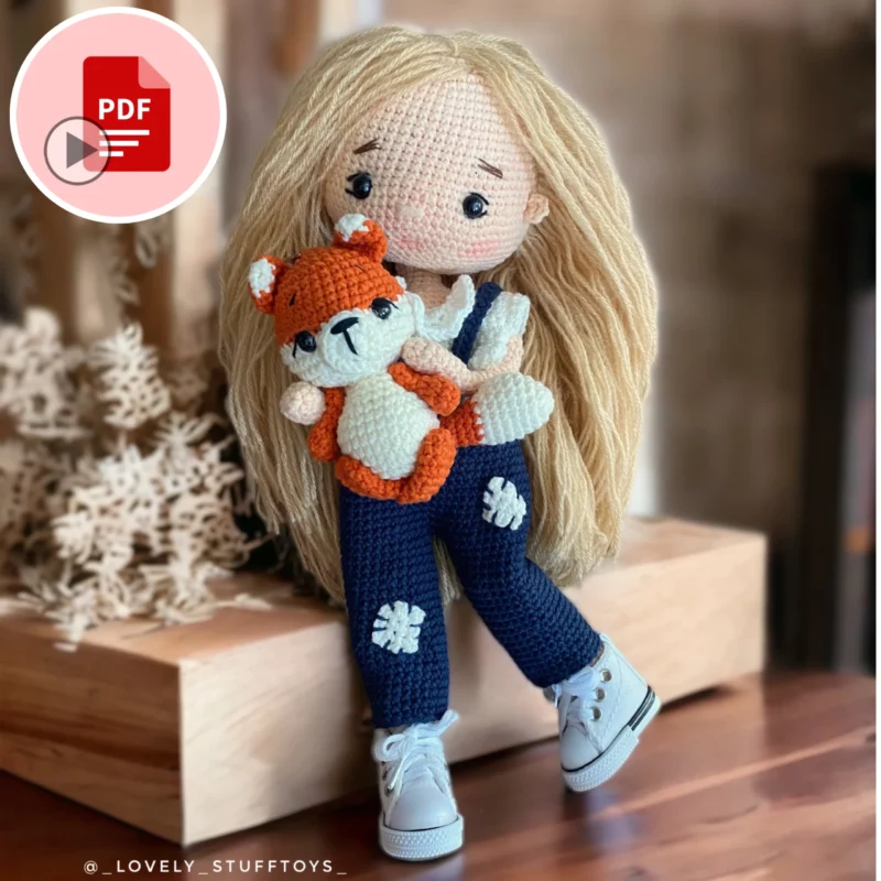 Lalka Maja - lalka na stelażu - szydełkowy wzór - PDF po polsku i angielsku