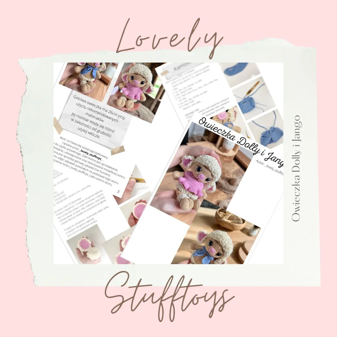 Owieczka Dolly i Jango - szydełkowy wzór - PDF po polsku i angielsku - obrazek 3