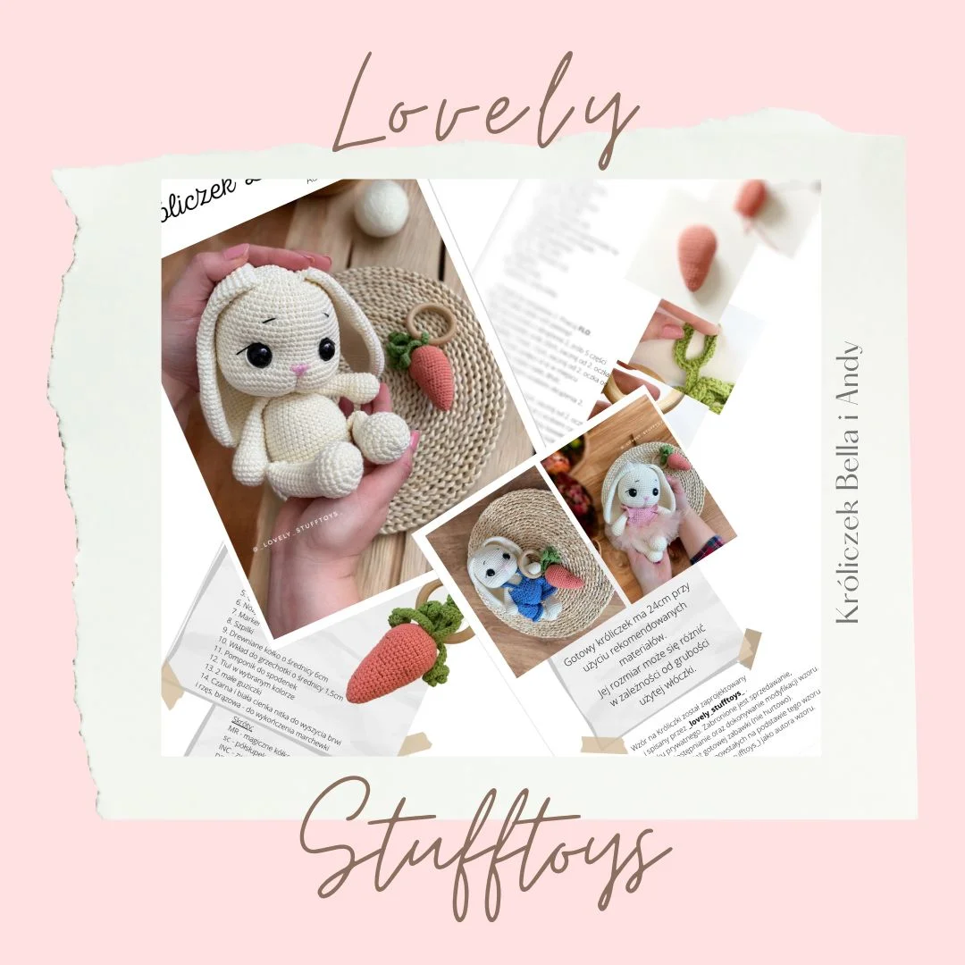 Króliczek Bella i Andy - szydełkowy wzór - PDF po polsku i angielsku - obrazek 3