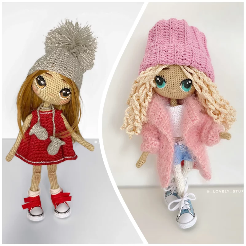 KURS z filmami - Lala z wyszywanymi oczami + baza ubranek