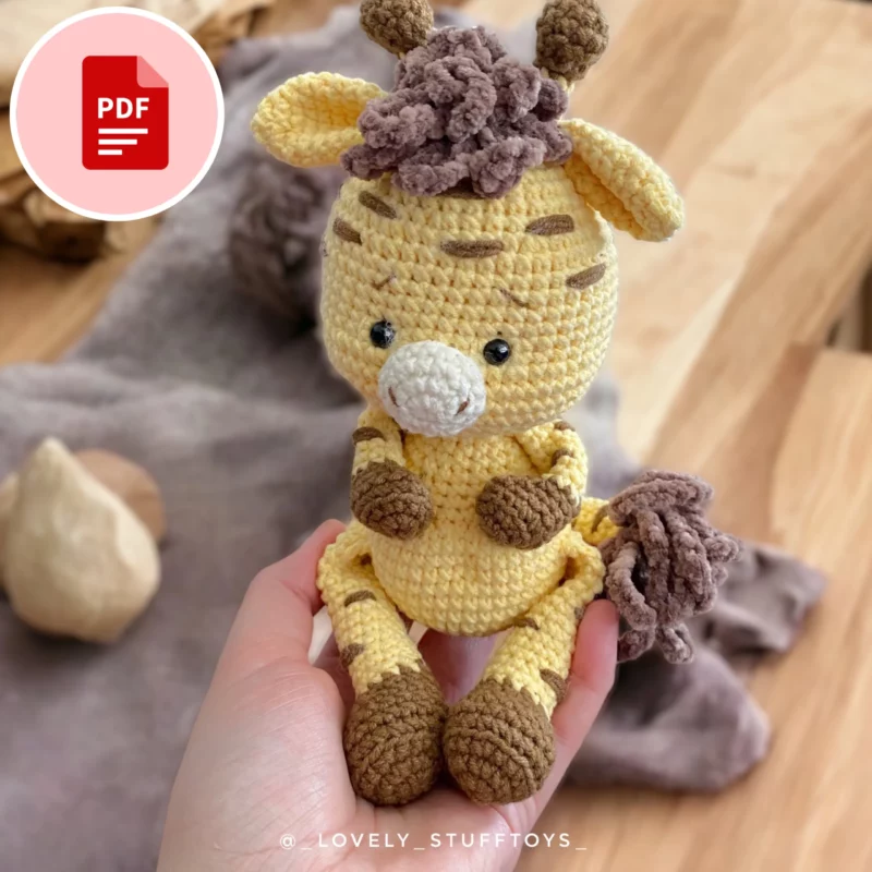 Żyrafka Toro - mini - szydełkowy wzór - PDF po polsku i angielsku