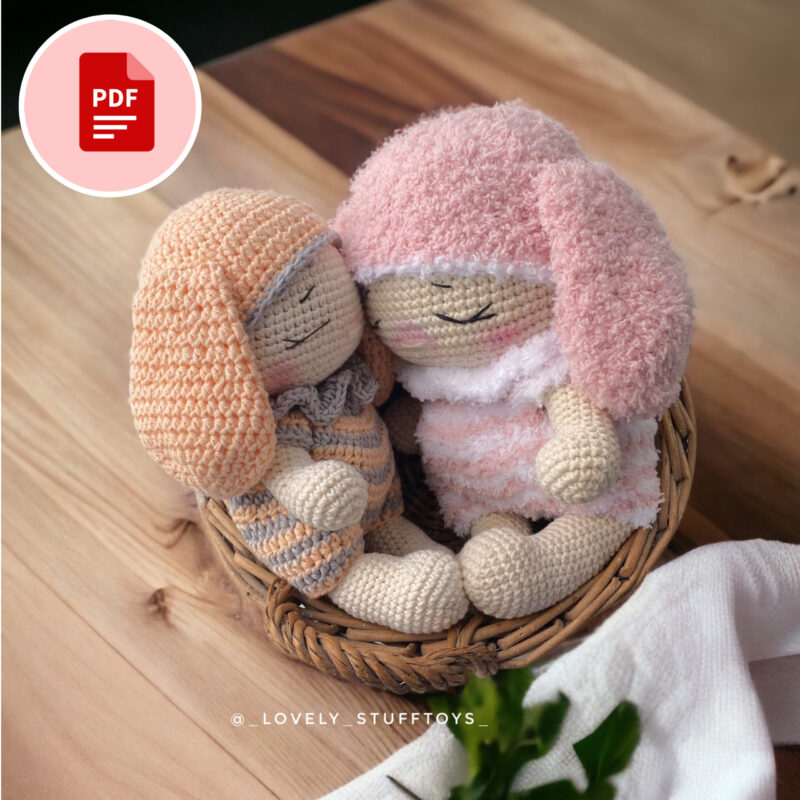 Króliczek Dalie - szydełkowy wzór - PDF po polsku i angielsku