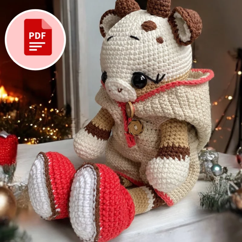 Krówka Betty - szydełkowy wzór - PDF po polsku i angielsku