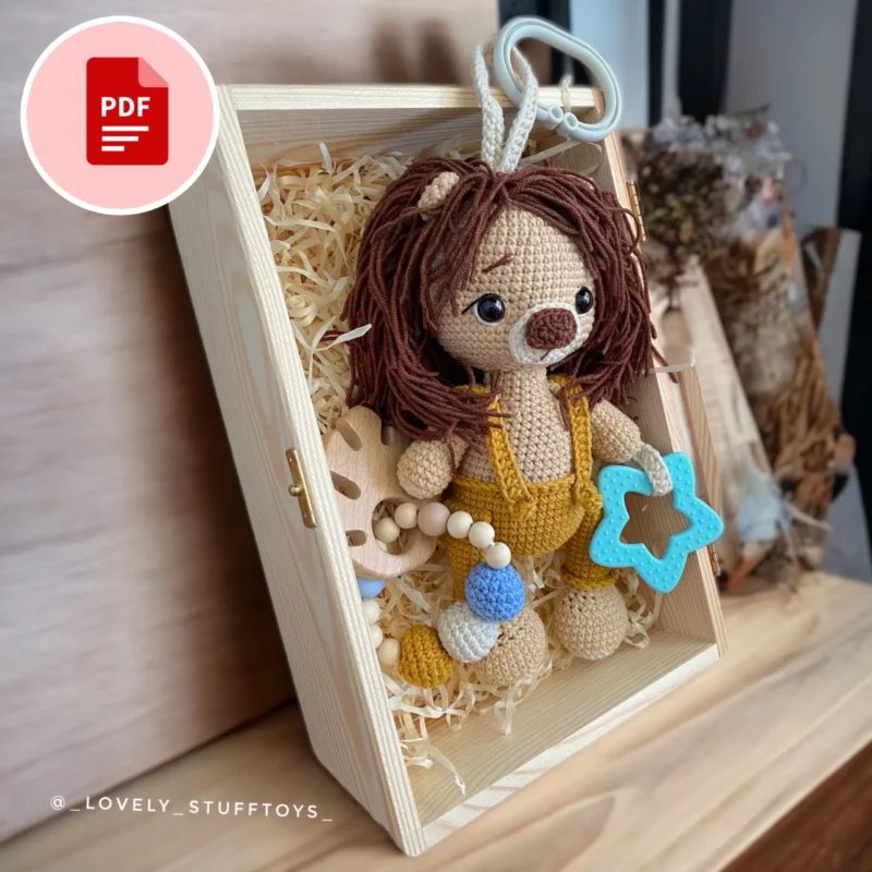 Zawieszka Lew Paco - szydełkowy wzór - PDF po polsku i angielsku