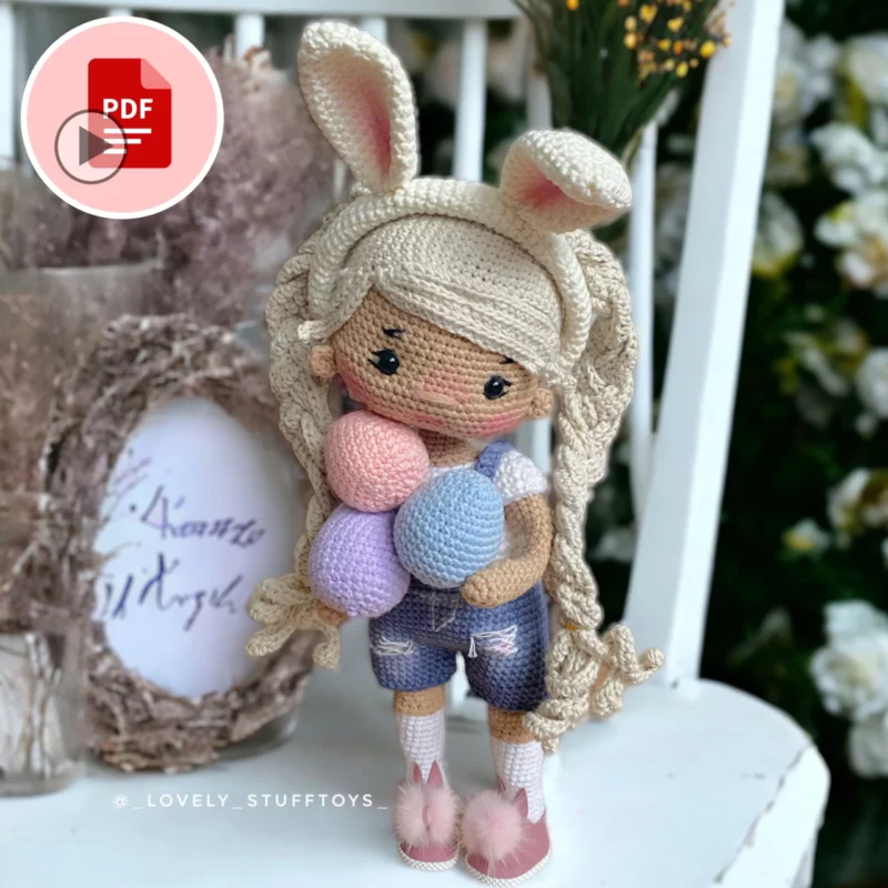 Lalka Emily - lalka na stelażu - szydełkowy wzór - PDF po polsku i angielsku