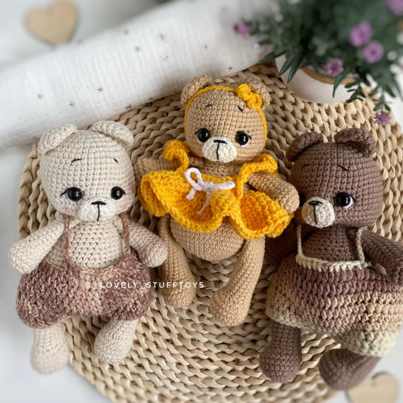 Miś Lola i Paul “Maluszki”– szydełkowy wzór – PDF po polsku i angielsku