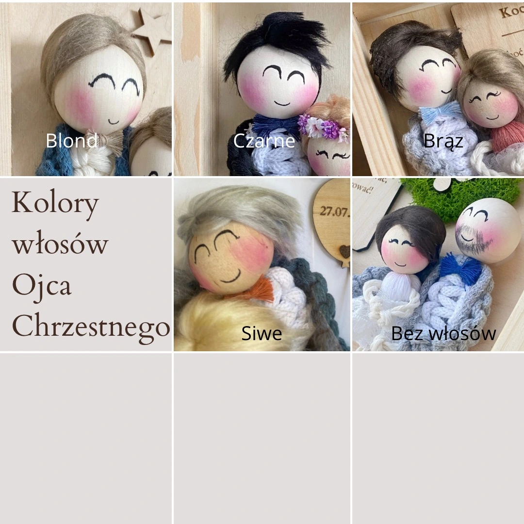 Ramka dla Rodziców Chrzestnych - tło sklejka, 20x30cm, chłopiec - obrazek 10