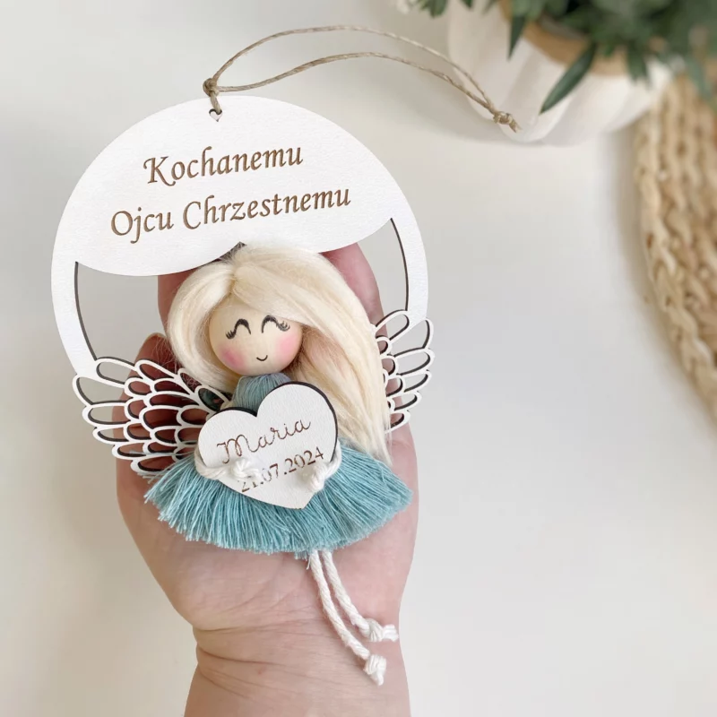 Wzór 4: Zawieszka dla Rodziców Chrzestnych, dziewczynka